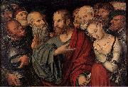 Christ and the Woman Taken in Adultery Lucas Cranach